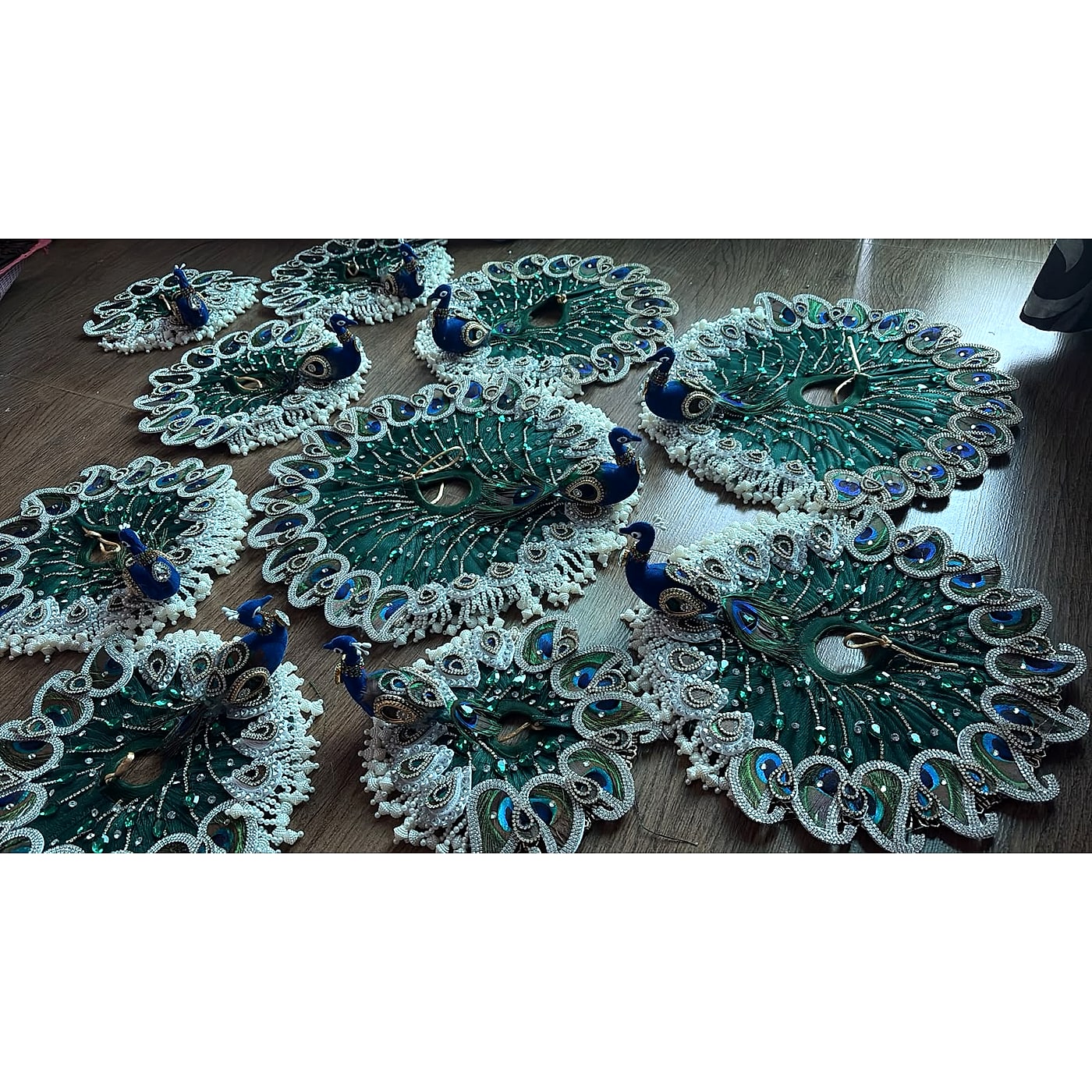 Royal Blue Embroidered Poshak for Laddu Gopal, photograph 1